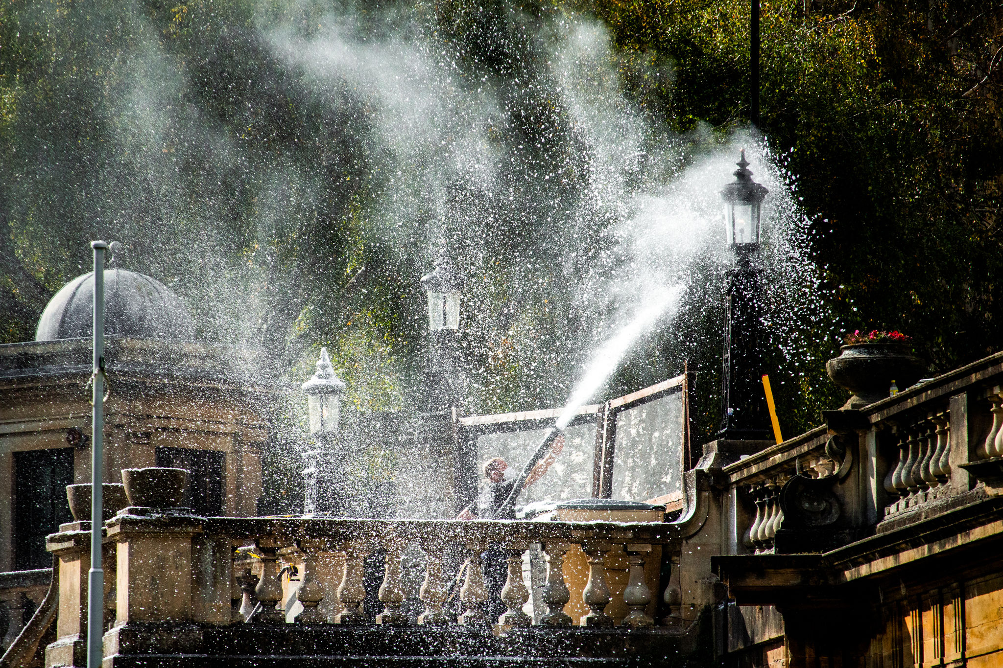 Snow machine Parade Garden Steps - Photo by Jamie Bellinger